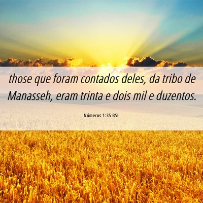 Picture 06 - Números 1:35 BSL - those que foram contados deles, da tribo de - Bible Verse Picture