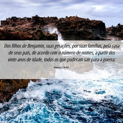 Picture 06 - Números 1:36 BSL - Dos filhos de Benjamin, suas gerações, por suas - Bible Verse Picture