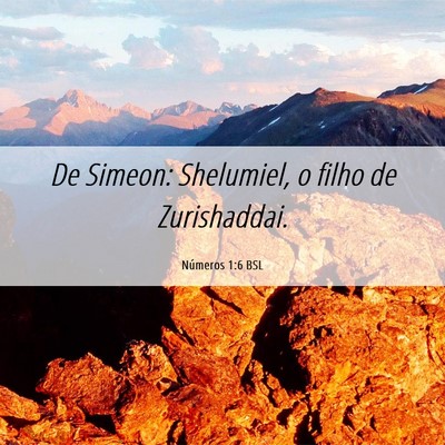 Picture 06 - Números 1:6 BSL - De Simeon: Shelumiel, o filho de - Bible Verse Picture