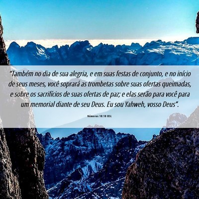 Picture 06 - Números 10:10 BSL - “Também no dia de sua alegria, e em suas - Bible Verse Picture