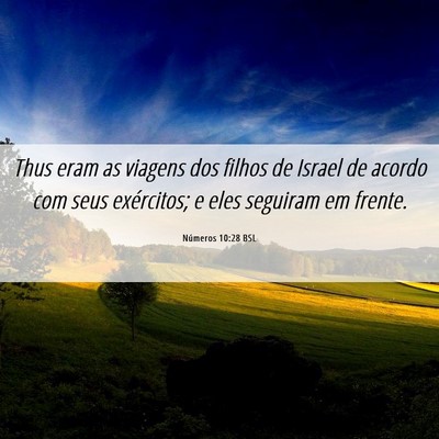 Picture 06 - Números 10:28 BSL - Thus eram as viagens dos filhos de Israel de - Bible Verse Picture