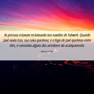 Picture 06 - Números 11:1 BSL - As pessoas estavam reclamando nos ouvidos de - Bible Verse Picture