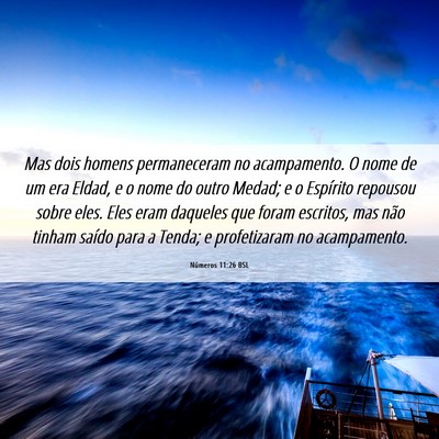 Picture 06 - Números 11:26 BSL - Mas dois homens permaneceram no acampamento. O - Bible Verse Picture