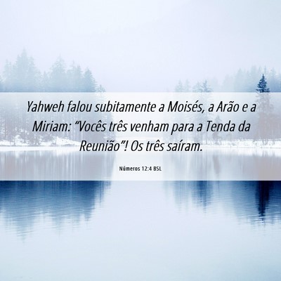 Picture 06 - Números 12:4 BSL - Yahweh falou subitamente a Moisés, a Arão e a - Bible Verse Picture