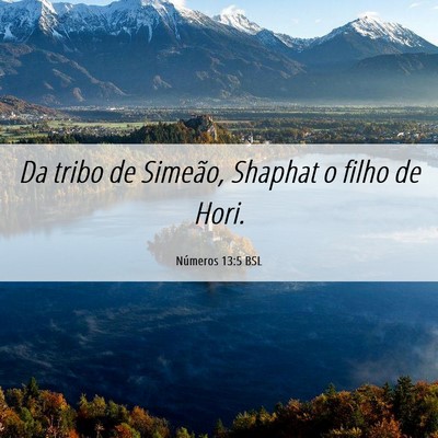 Picture 06 - Números 13:5 BSL - Da tribo de Simeão, Shaphat o filho de - Bible Verse Picture