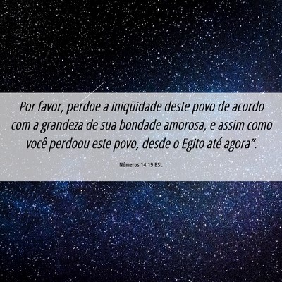 Picture 06 - Números 14:19 BSL - Por favor, perdoe a iniqüidade deste povo de - Bible Verse Picture