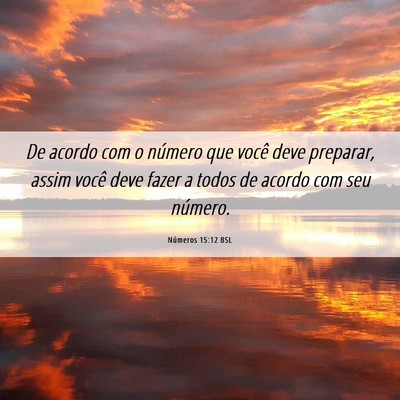 Picture 06 - Números 15:12 BSL - De acordo com o número que você deve preparar, - Bible Verse Picture