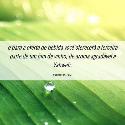 Picture 06 - Números 15:7 BSL - e para a oferta de bebida você oferecerá a - Bible Verse Picture