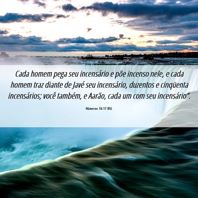 Picture 06 - Números 16:17 BSL - Cada homem pega seu incensário e põe incenso - Bible Verse Picture