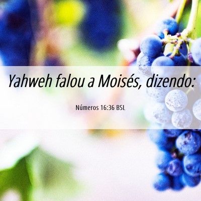 Picture 06 - Números 16:36 BSL - Yahweh falou a Moisés, - Bible Verse Picture