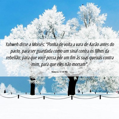Picture 06 - Números 17:10 BSL - Yahweh disse a Moisés: “Ponha de volta a vara - Bible Verse Picture