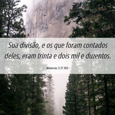 Picture 06 - Números 2:21 BSL - Sua divisão, e os que foram contados deles, eram - Bible Verse Picture