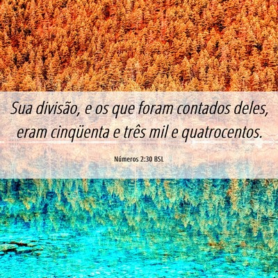 Picture 06 - Números 2:30 BSL - Sua divisão, e os que foram contados deles, eram - Bible Verse Picture