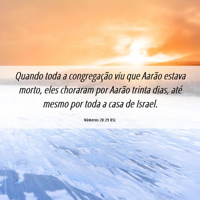 Picture 06 - Números 20:29 BSL - Quando toda a congregação viu que Aarão estava - Bible Verse Picture