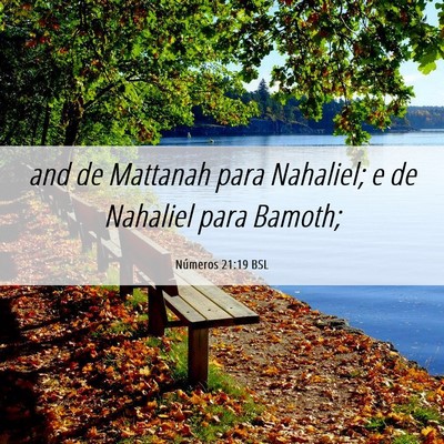 Picture 06 - Números 21:19 BSL - and de Mattanah para Nahaliel; e de Nahaliel para - Bible Verse Picture