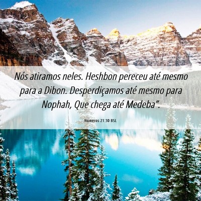 Picture 06 - Números 21:30 BSL - Nós atiramos neles. Heshbon pereceu até mesmo - Bible Verse Picture