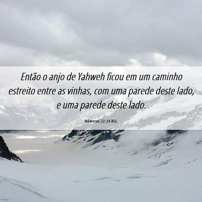 Picture 06 - Números 22:24 BSL - Então o anjo de Yahweh ficou em um caminho - Bible Verse Picture