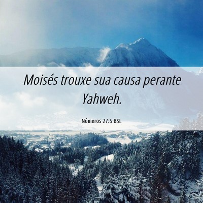 Picture 06 - Números 27:5 BSL - Moisés trouxe sua causa perante - Bible Verse Picture
