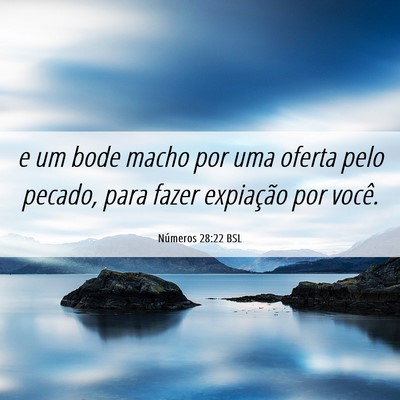 Picture 06 - Números 28:22 BSL - e um bode macho por uma oferta pelo pecado, para - Bible Verse Picture