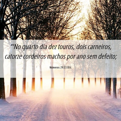 Picture 06 - Números 29:23 BSL - “'No quarto dia dez touros, dois carneiros, - Bible Verse Picture