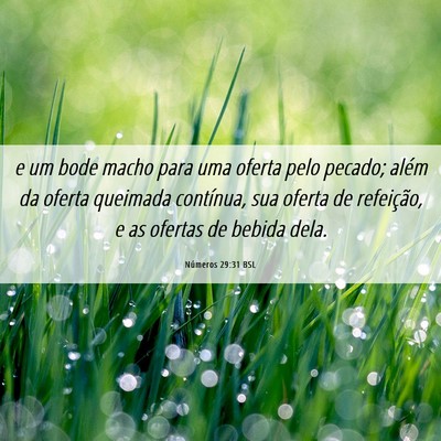 Picture 06 - Números 29:31 BSL - e um bode macho para uma oferta pelo pecado; - Bible Verse Picture