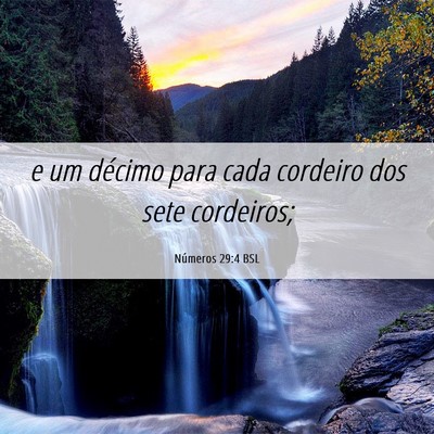 Picture 06 - Números 29:4 BSL - e um décimo para cada cordeiro dos sete - Bible Verse Picture