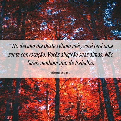Picture 06 - Números 29:7 BSL - “'No décimo dia deste sétimo mês, você - Bible Verse Picture