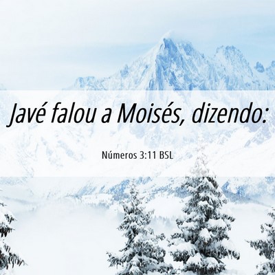 Picture 06 - Números 3:11 BSL - Javé falou a Moisés, - Bible Verse Picture