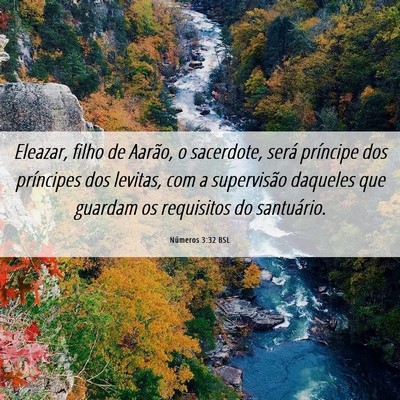 Picture 06 - Números 3:32 BSL - Eleazar, filho de Aarão, o sacerdote, será - Bible Verse Picture