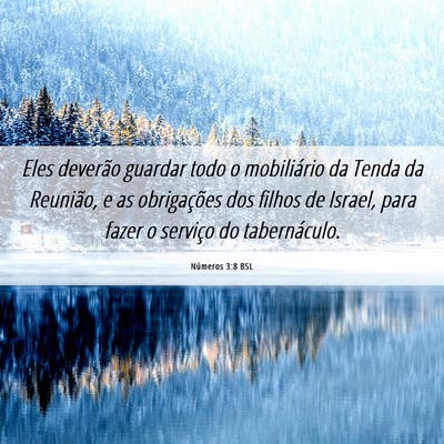 Picture 06 - Números 3:8 BSL - Eles deverão guardar todo o mobiliário da Tenda - Bible Verse Picture