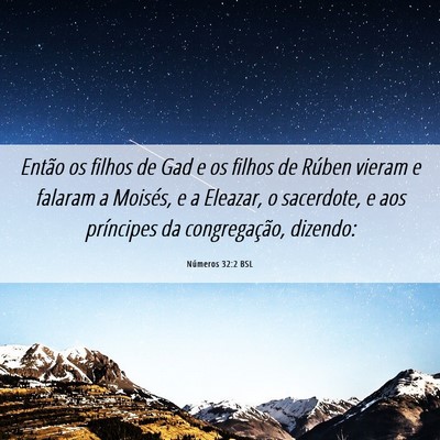 Picture 06 - Números 32:2 BSL - Então os filhos de Gad e os filhos de Rúben - Bible Verse Picture