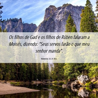 Picture 06 - Números 32:25 BSL - Os filhos de Gad e os filhos de Rúben falaram a - Bible Verse Picture