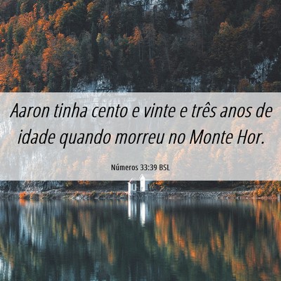 Picture 06 - Números 33:39 BSL - Aaron tinha cento e vinte e três anos de idade - Bible Verse Picture