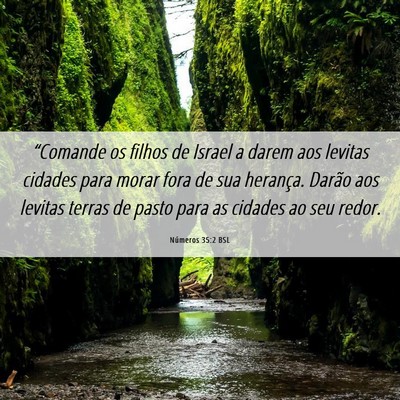 Picture 06 - Números 35:2 BSL - “Comande os filhos de Israel a darem aos - Bible Verse Picture