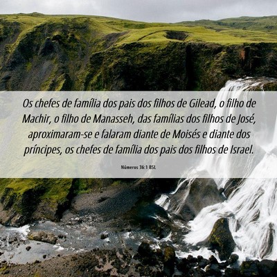 Picture 06 - Números 36:1 BSL - Os chefes de família dos pais dos filhos de - Bible Verse Picture