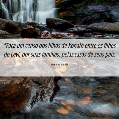 Picture 06 - Números 4:2 BSL - “Faça um censo dos filhos de Kohath entre os - Bible Verse Picture