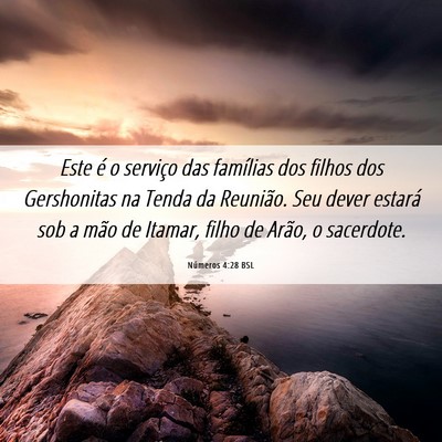 Picture 06 - Números 4:28 BSL - Este é o serviço das famílias dos filhos dos - Bible Verse Picture
