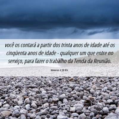 Picture 06 - Números 4:30 BSL - você os contará a partir dos trinta anos de - Bible Verse Picture