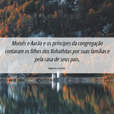 Picture 06 - Números 4:34 BSL - Moisés e Aarão e os príncipes da congregação - Bible Verse Picture