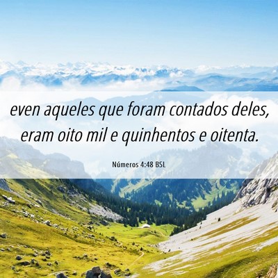 Picture 06 - Números 4:48 BSL - even aqueles que foram contados deles, eram oito - Bible Verse Picture