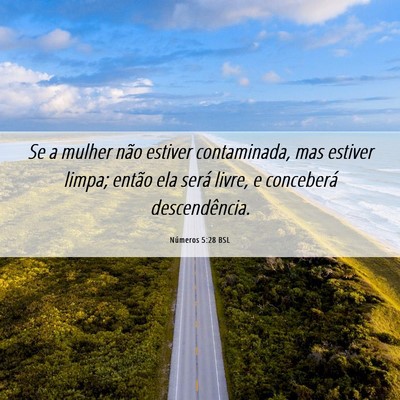 Picture 06 - Números 5:28 BSL - Se a mulher não estiver contaminada, mas estiver - Bible Verse Picture