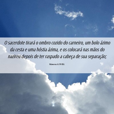 Picture 06 - Números 6:19 BSL - O sacerdote tirará o ombro cozido do carneiro, - Bible Verse Picture