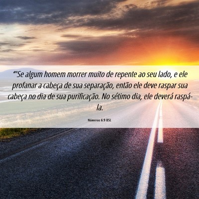 Picture 06 - Números 6:9 BSL - “'Se algum homem morrer muito de repente ao seu - Bible Verse Picture