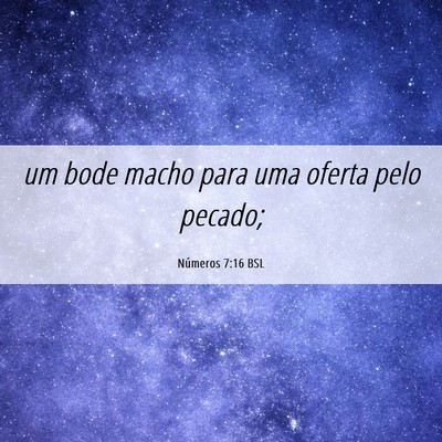 Picture 06 - Números 7:16 BSL - um bode macho para uma oferta pelo - Bible Verse Picture