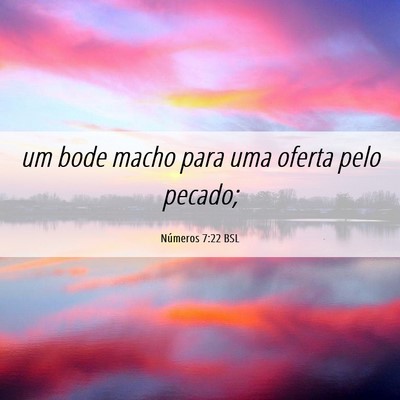 Picture 06 - Números 7:22 BSL - um bode macho para uma oferta pelo - Bible Verse Picture