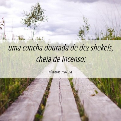 Picture 06 - Números 7:26 BSL - uma concha dourada de dez shekels, cheia de - Bible Verse Picture