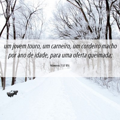 Picture 06 - Números 7:57 BSL - um jovem touro, um carneiro, um cordeiro macho - Bible Verse Picture