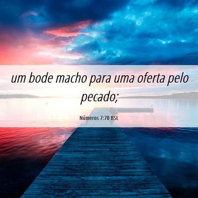 Picture 06 - Números 7:70 BSL - um bode macho para uma oferta pelo - Bible Verse Picture