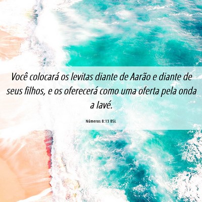 Picture 06 - Números 8:13 BSL - Você colocará os levitas diante de Aarão e - Bible Verse Picture