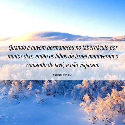Picture 06 - Números 9:19 BSL - Quando a nuvem permaneceu no tabernáculo por - Bible Verse Picture
